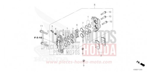 FRONT BRAKE CALIPER (CBF125NAM/N/P) CBF125NAM de 2021